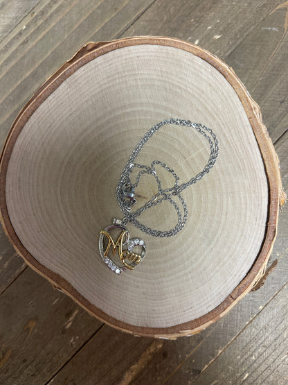 Mother's Day Pendant on a  Silver chain NecklacePink tiful of LOVE
