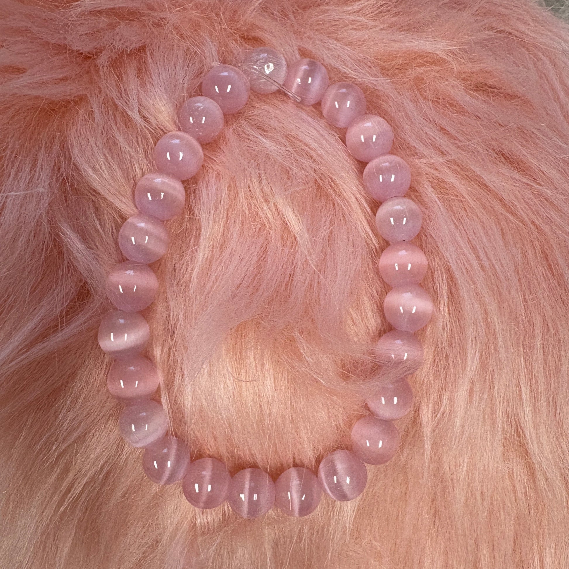 Cat's Eye Light Pink beaded Stretch braceletPink tiful of LOVE