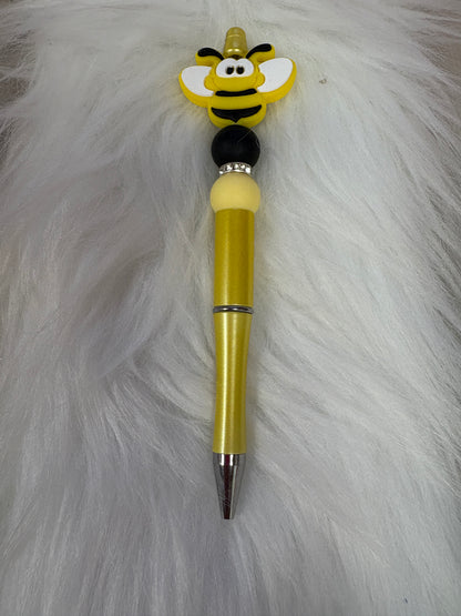 Bumble Bee Beverage Cup/Tumbler Charm and Beadable Pen SetPink tiful of LOVE