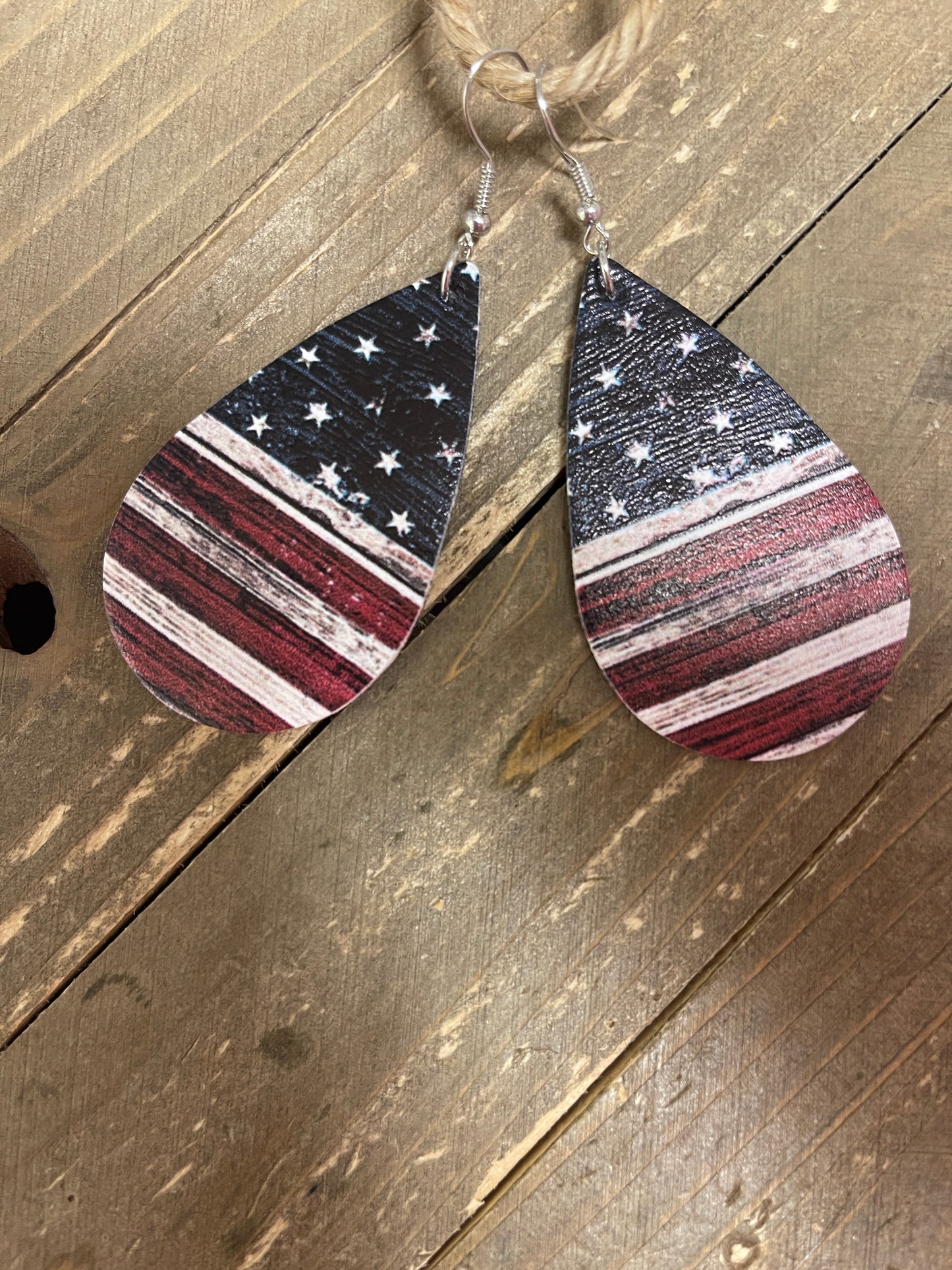 Independence Day Faux Leather earrings