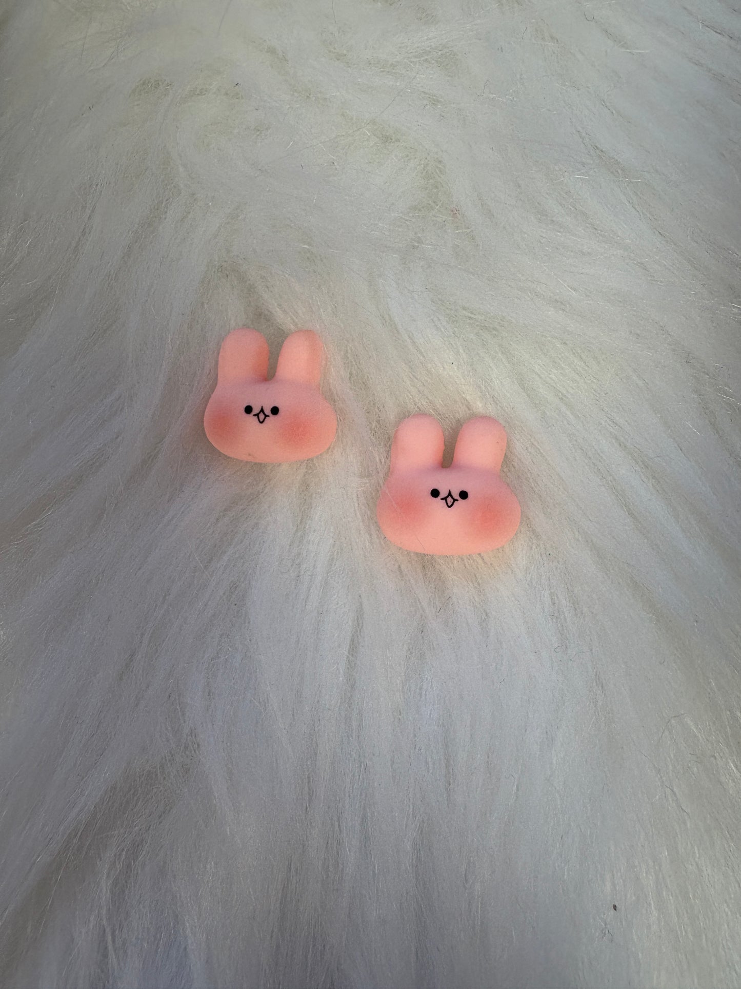 Adorable Pink Bunny Face Stud Earrings