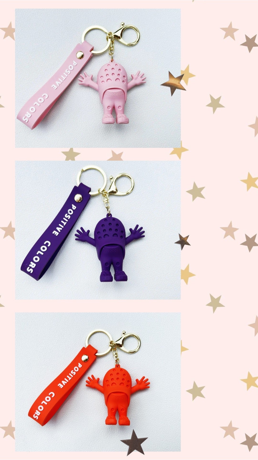 Croc Key Chains;(3 colors to choose from)