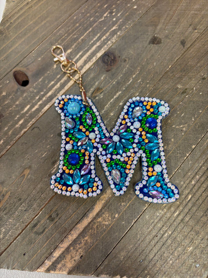 Diamond ART Letters of the  Alphabet Key chain or Ornaments