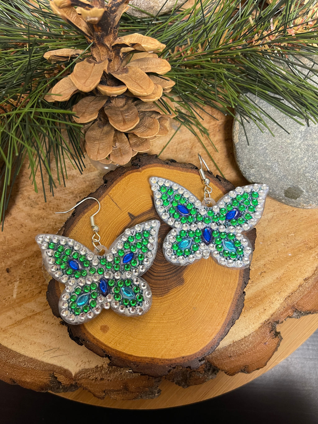 Diamond Painting Butterfly Wire Earrings