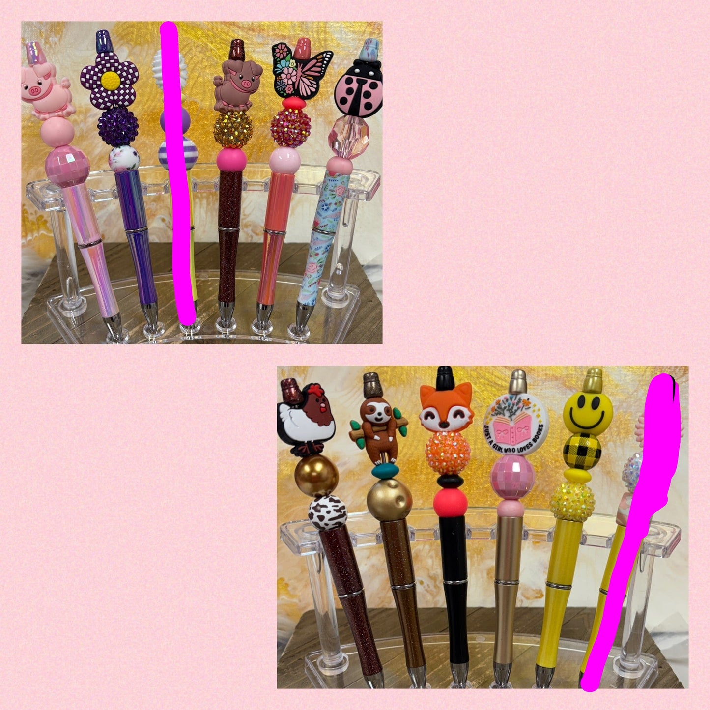 Pens-2; assorted beads and focal Beads (12 to choose from)