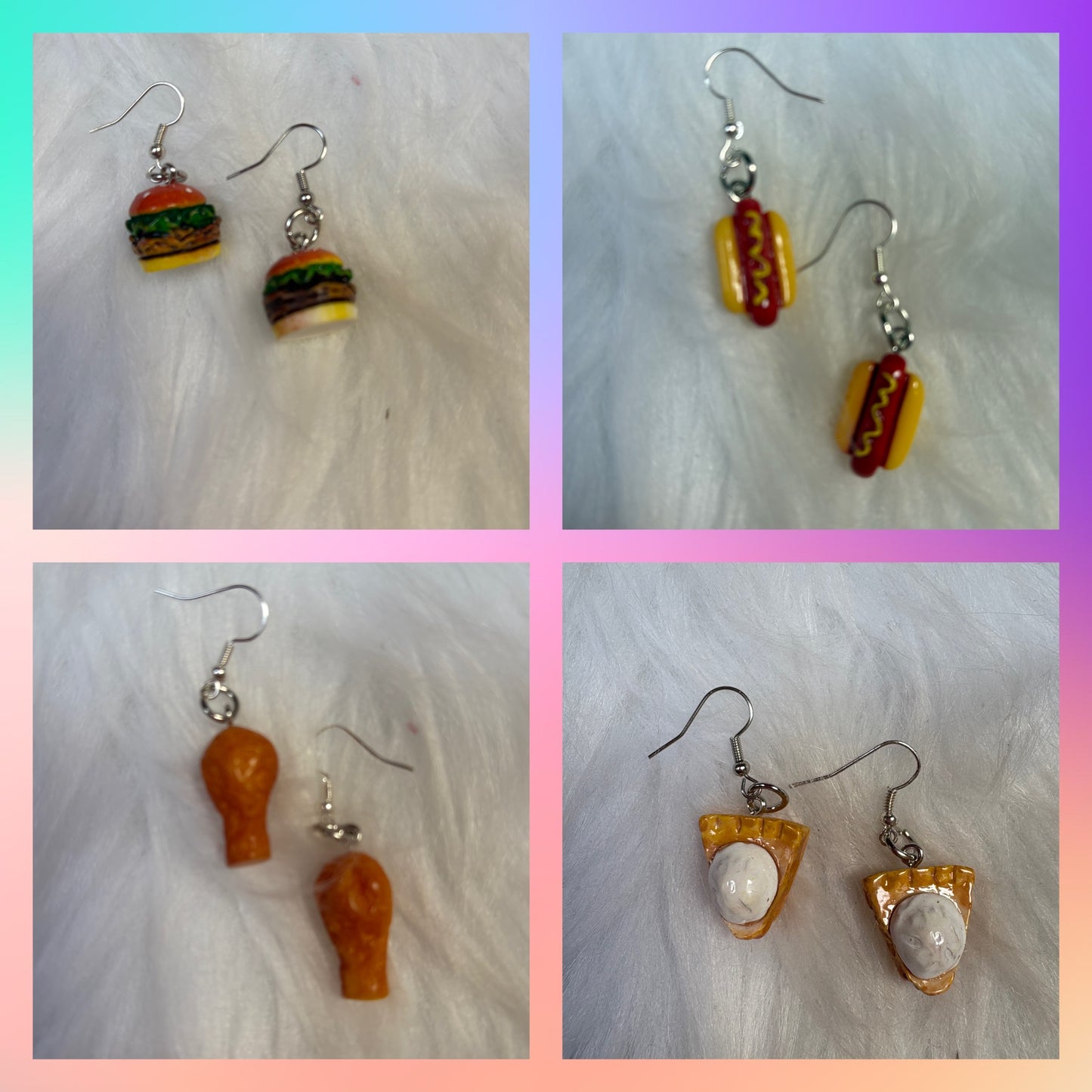 Summer Food Collection Wire Earrings (4 different foods)