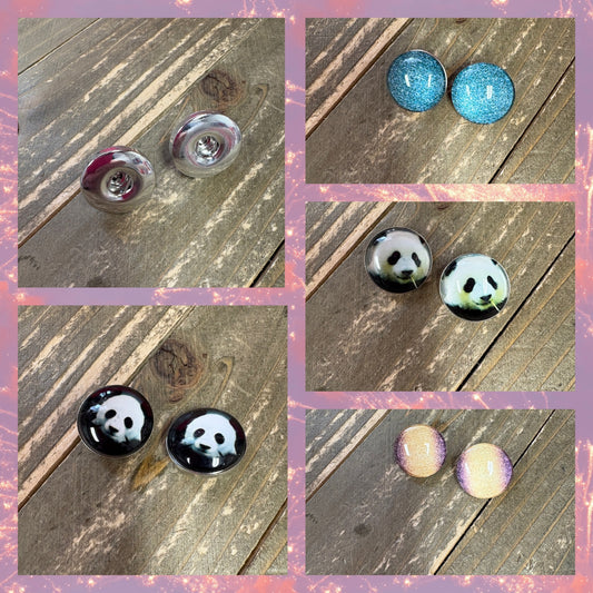 Interchangeable Jewelry Starter Set (4 pairs of  Snaps & 1 snap earrings)