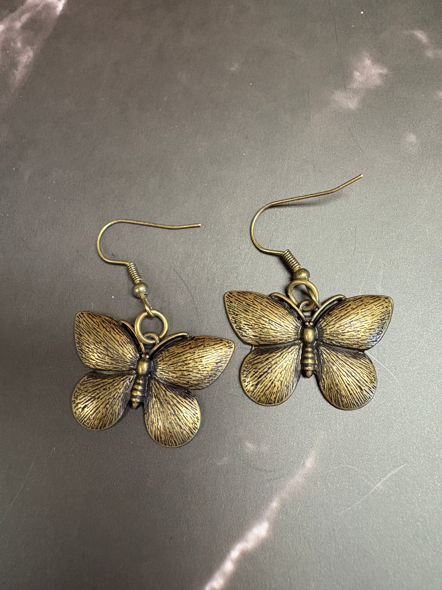 Brass Moth wire Earrings