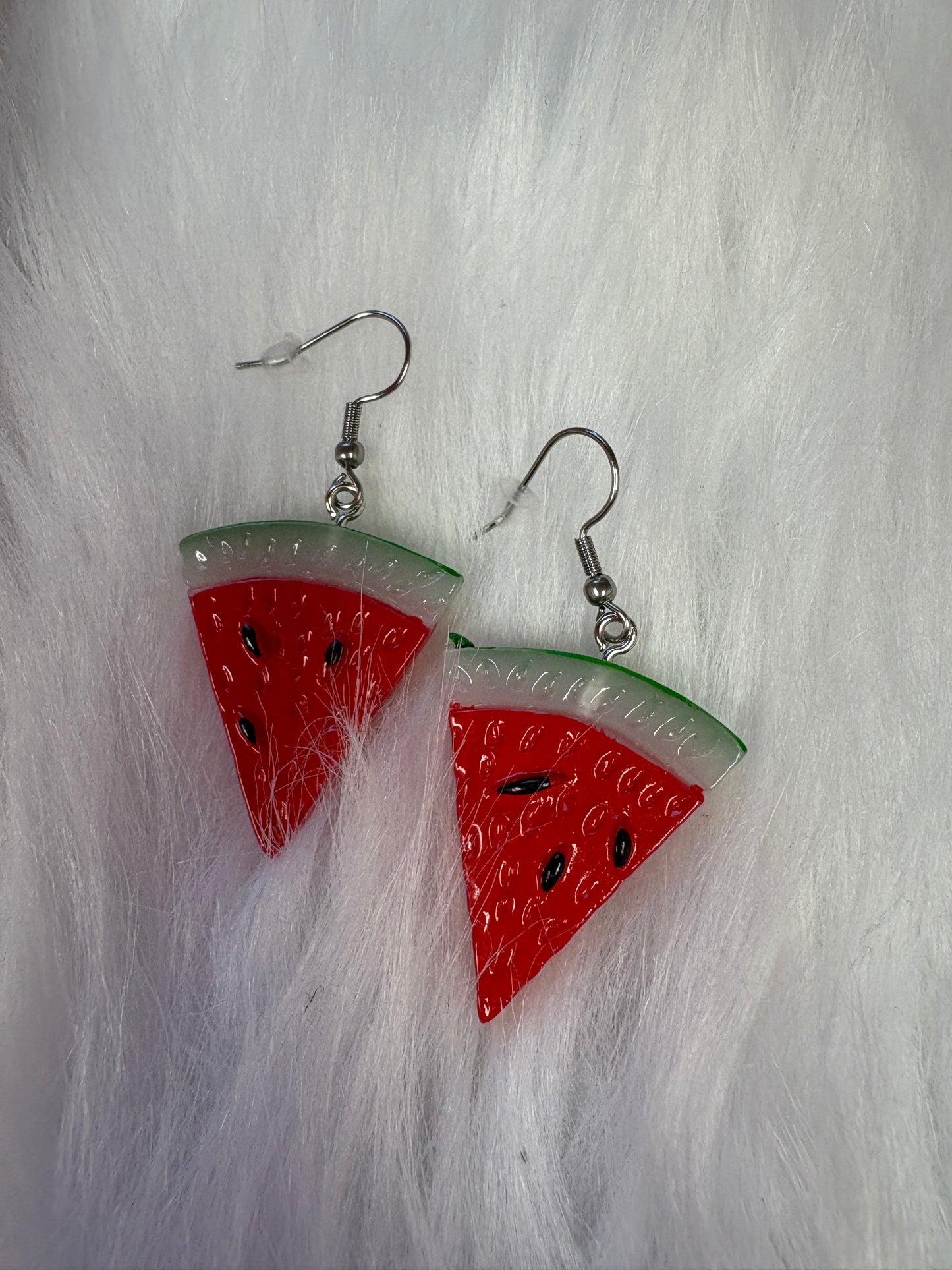 Slice of Yummy Watermelon Wire Earrings
