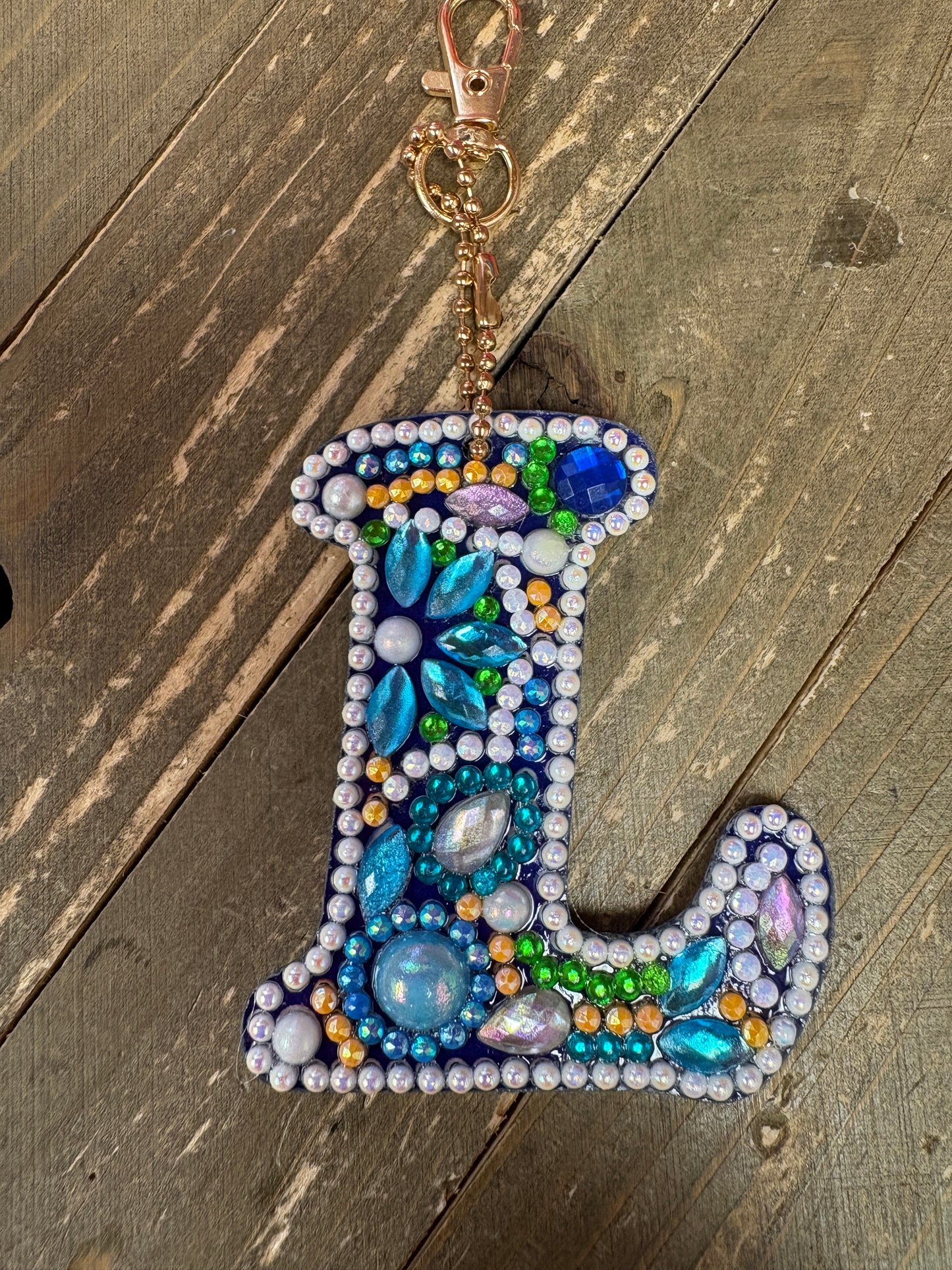 Diamond ART Letters of the  Alphabet Key chain or Ornaments