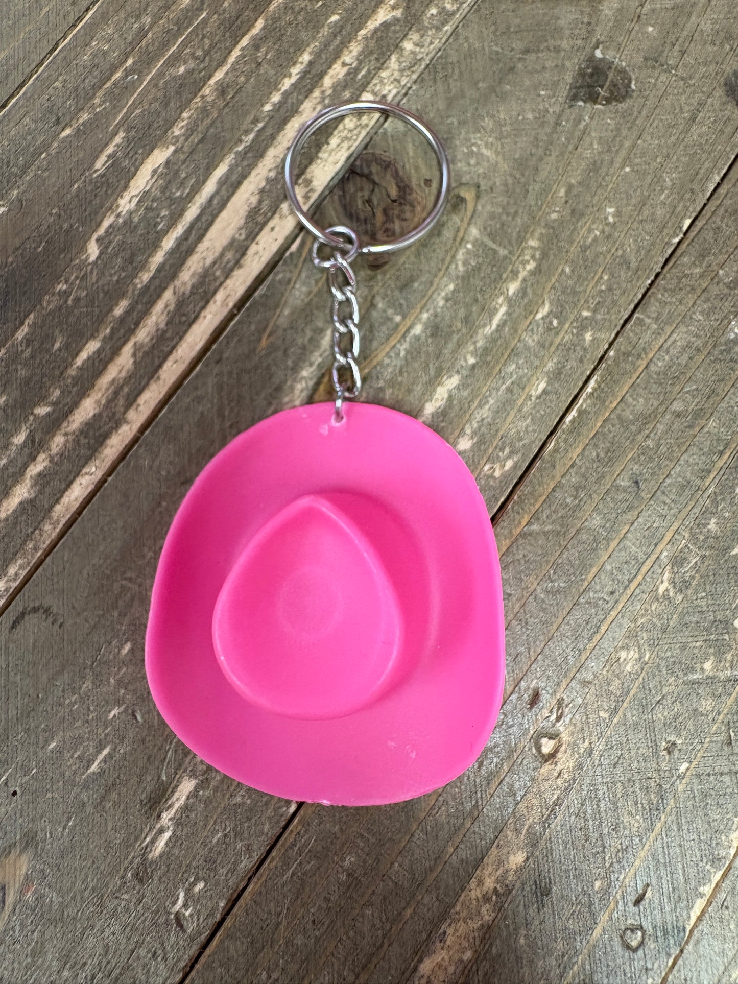 Hot Pink Cowboy Key Chain