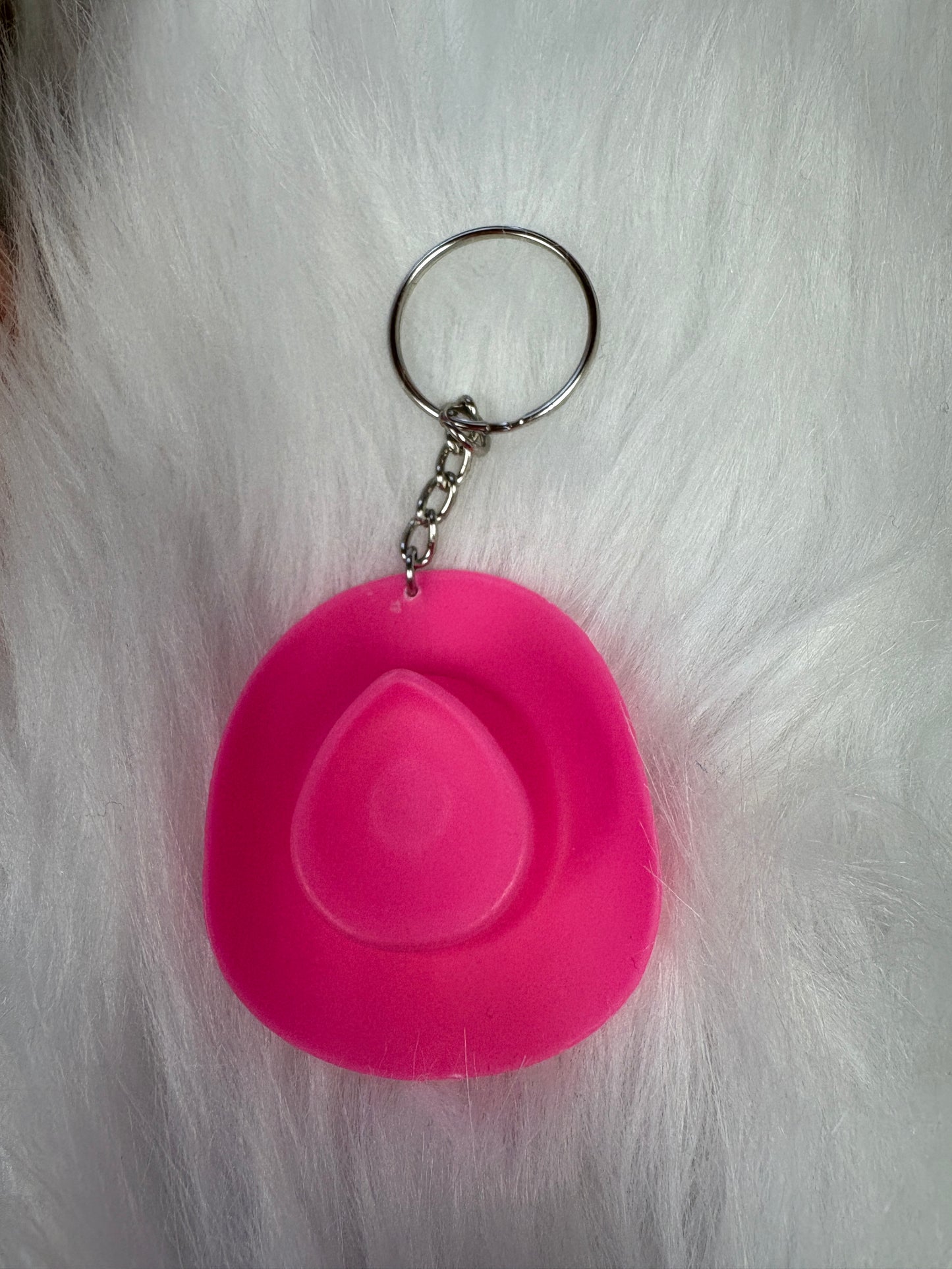 Hot Pink Cowboy Key Chain