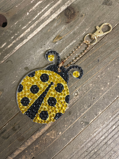Sunflower Collection Acrylic & Gemstone Key Chain (4 to choose from)