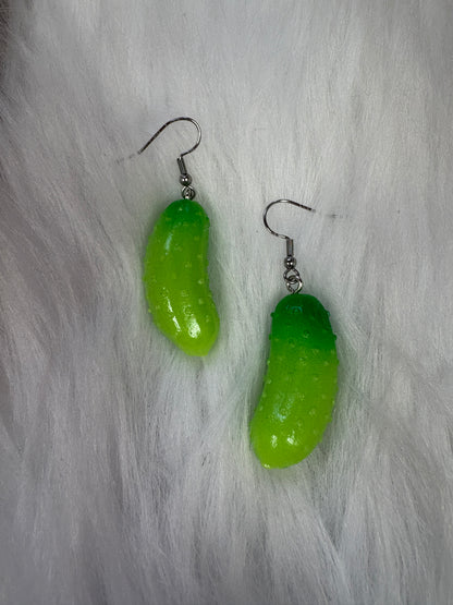 Dill Pickle Wire Earrings