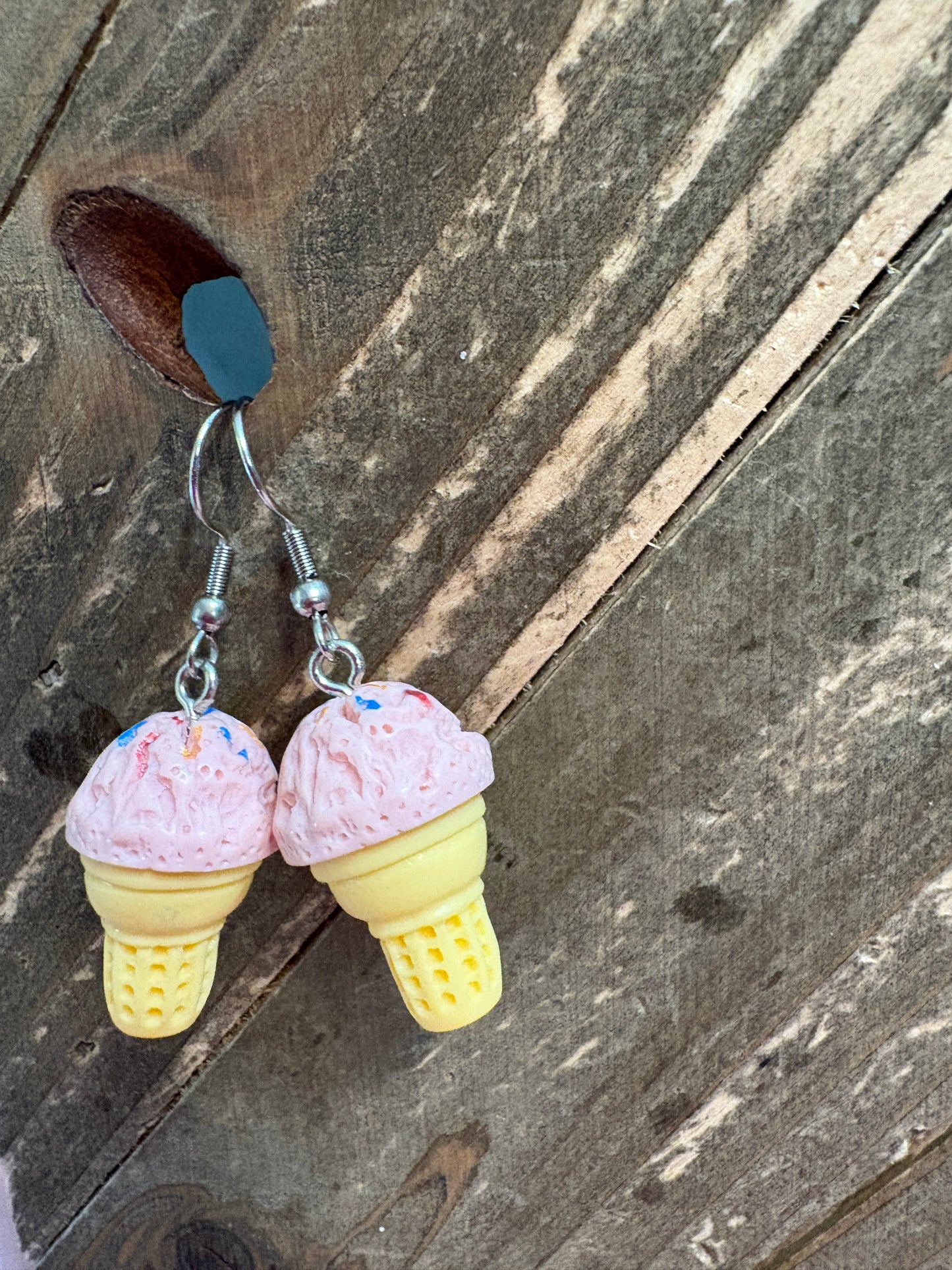 Ice Cream Cone Wire Earrings
