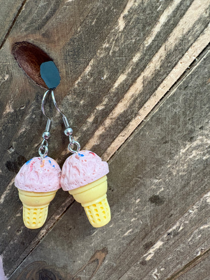 Ice Cream Cone Wire Earrings