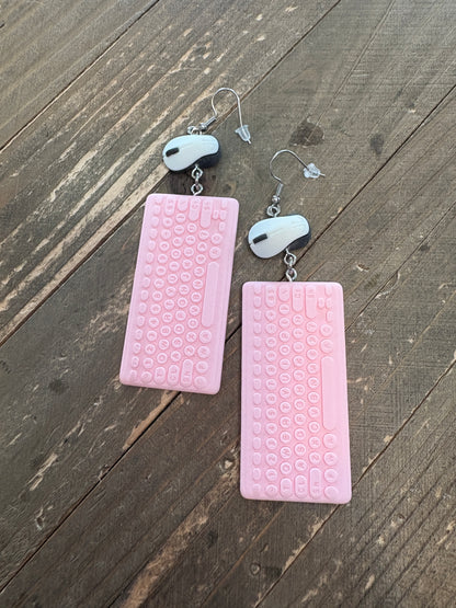 keyboard & Mouse Wire Earrings