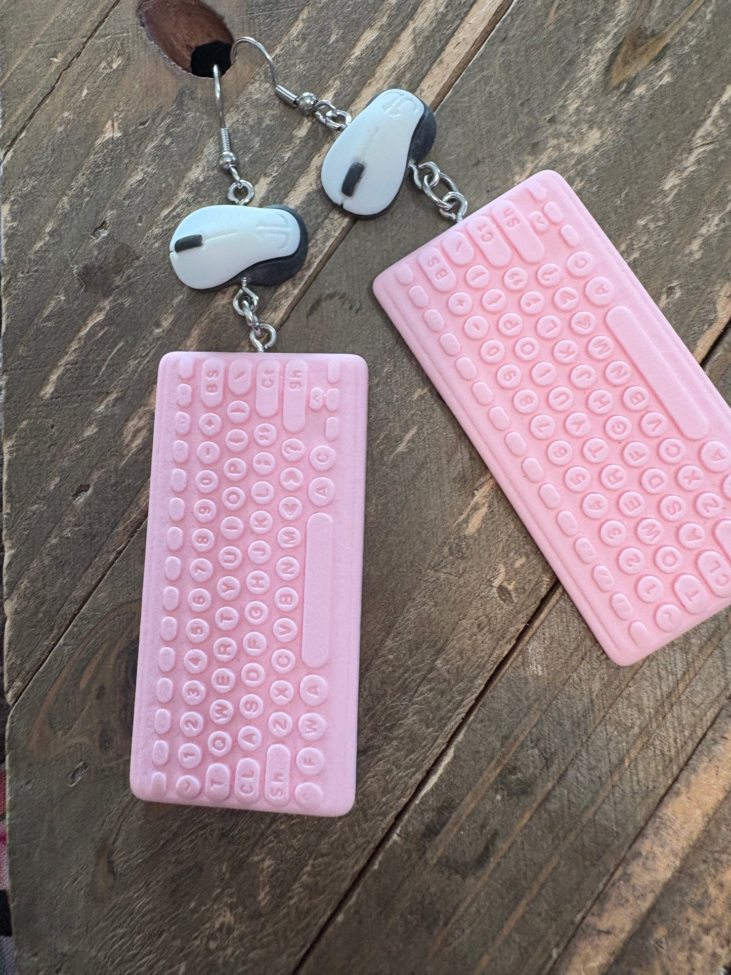 keyboard & Mouse Wire Earrings