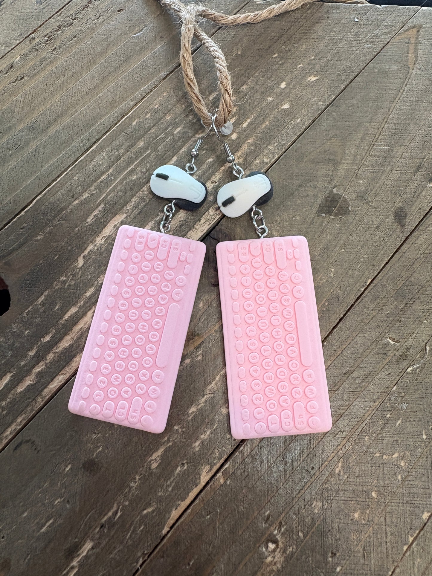 keyboard & Mouse Wire Earrings
