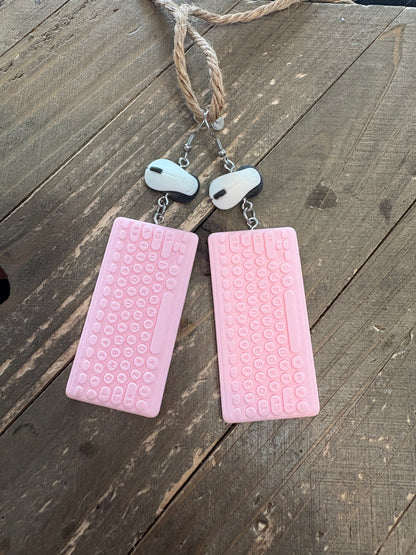 keyboard & Mouse Wire Earrings