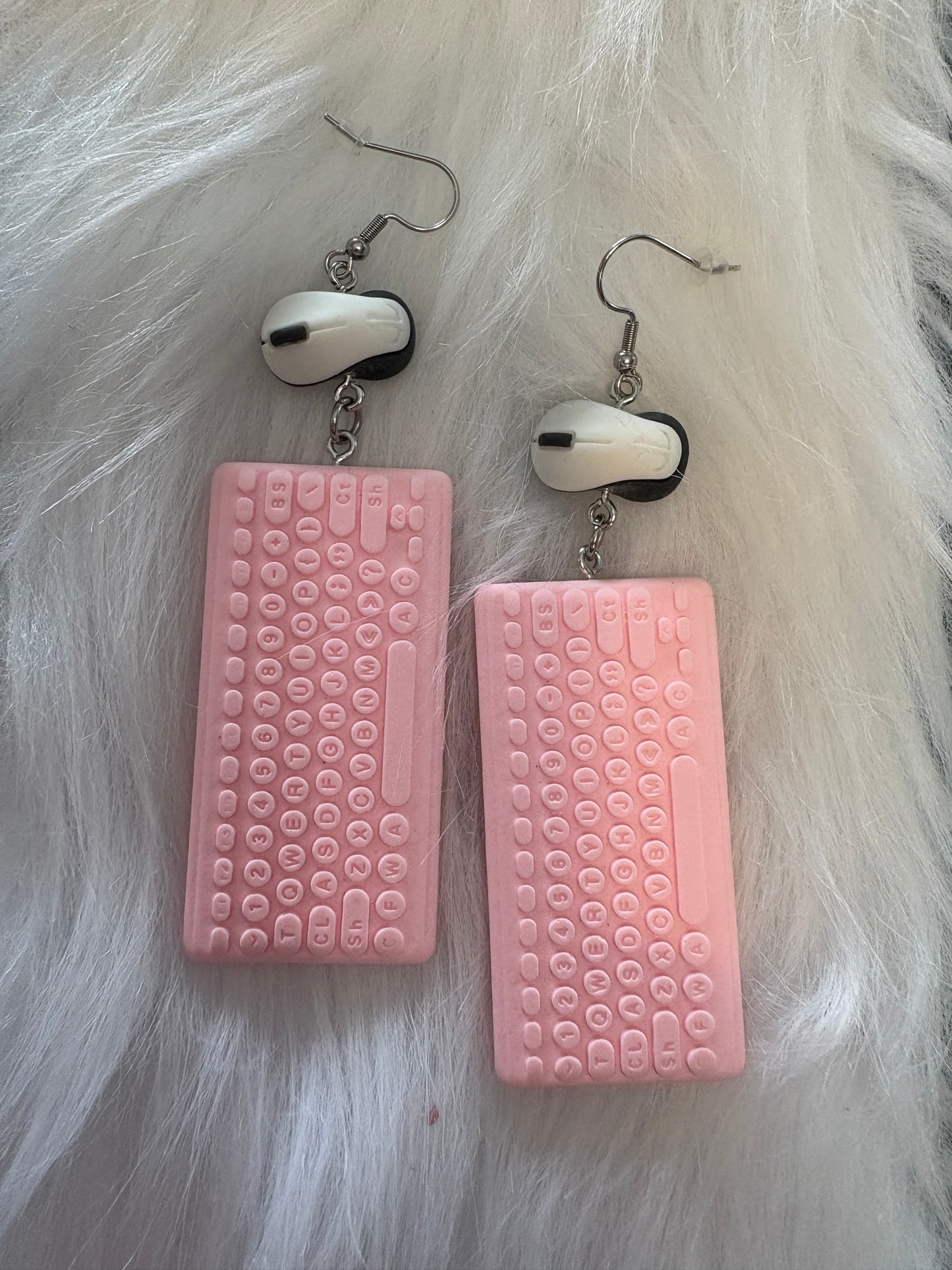 keyboard & Mouse Wire Earrings
