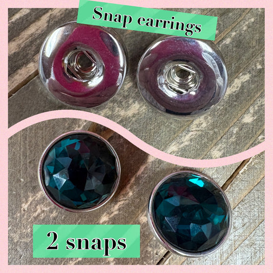 Interchangeable (SNAP) Earrings and 2 matching Snaps