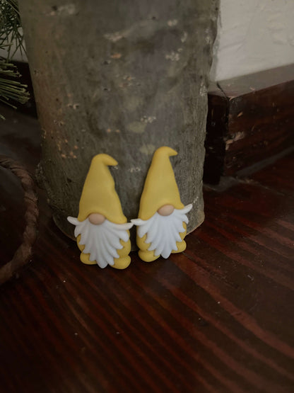 Adorable Gnome in Garden Color of Yellow Earrings