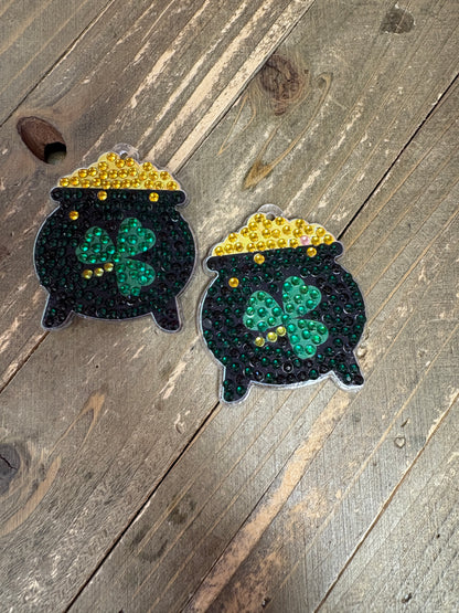 St. Patrick's Day Diamond Painting Wire Earrings (5 to choose)