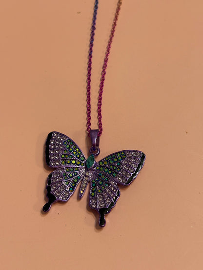 Butterfly Rhinestone Necklace