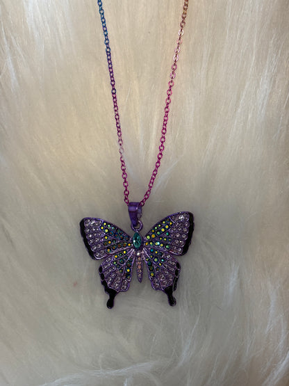 Butterfly Rhinestone Necklace
