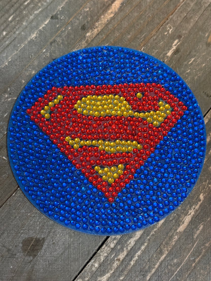Super Heros Coaster Set; diamond painting;