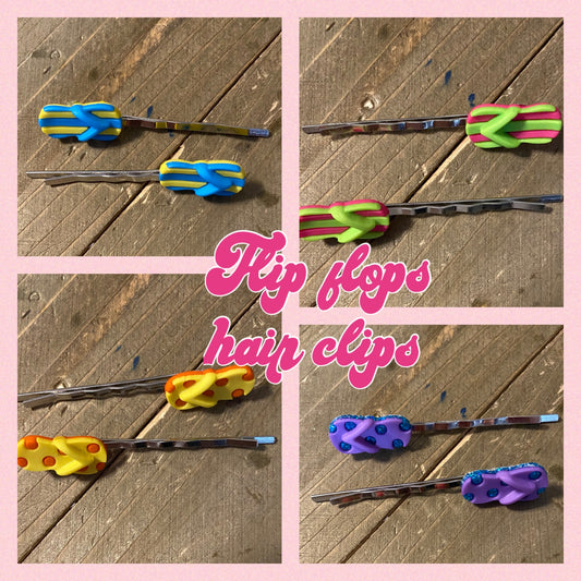 Flip Flop Hair clips (a pair)Pink tiful of LOVE