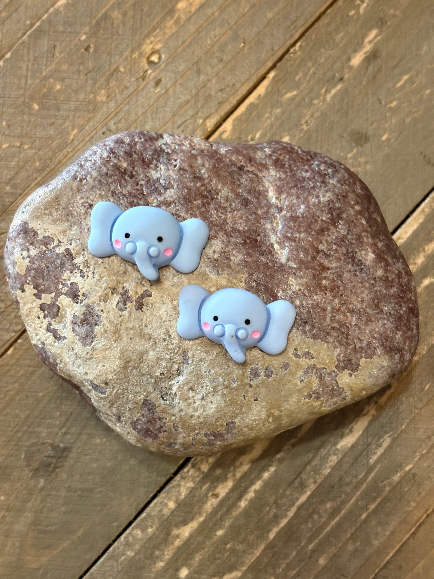 Adorable Happy blue Elephant Stud Earrings