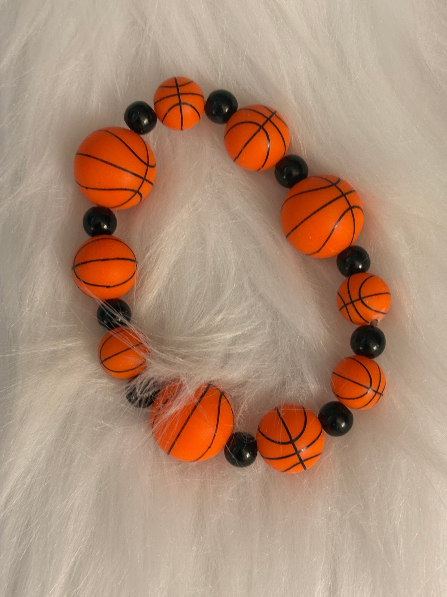 Basketball Beaded Bracelet