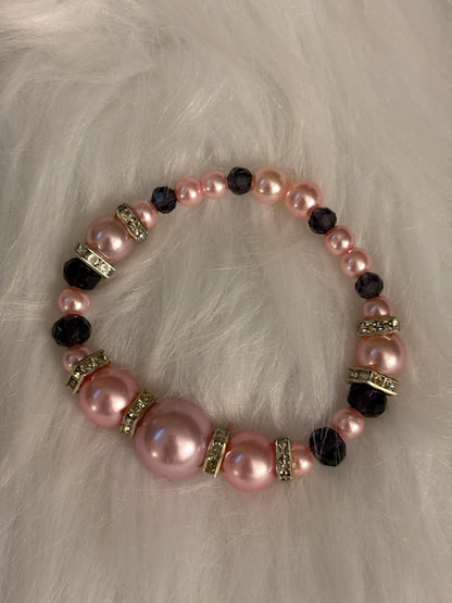 Lilac Glass Beaded Bracelet