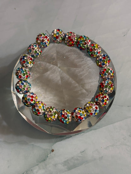 MultiColor Rhinestone Beaded Bracelet