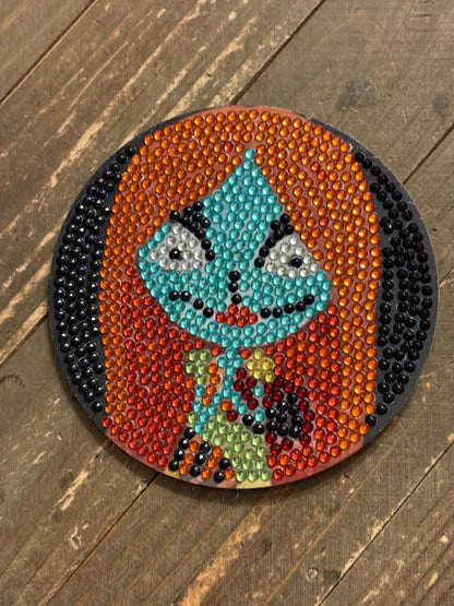 Nightmare Before Christmas Coaster Set; diamond painting; Wood & Gemstone Coasters