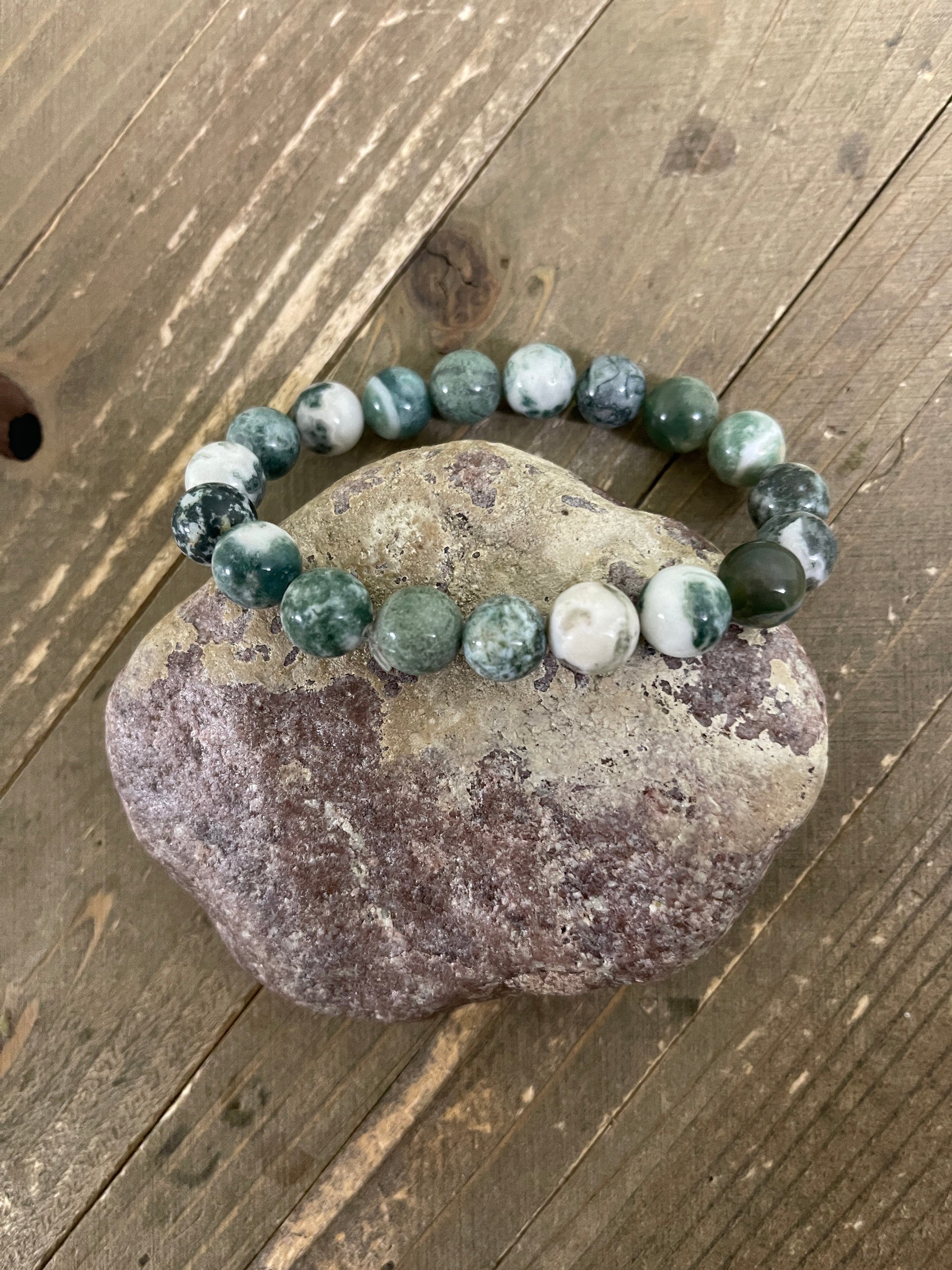 Tree Agate Bracelet;  Natural GemstonesPink tiful of LOVE