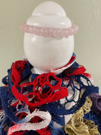 Rose Quartz Beaded Elastic Bracelet;  Natural Gemstones; perfect giftPink tiful of LOVE