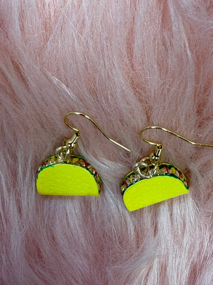 Taco Charm Wire Post Earrings