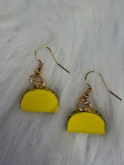 Taco Charm Wire Post Earrings