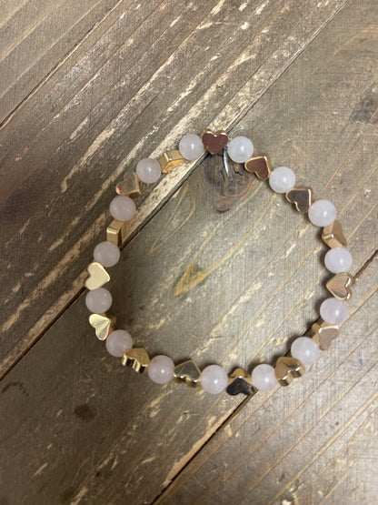 Amethyst Dream Beaded Elastic/Stretch Bracelets (Set of 5)Pink tiful of LOVE