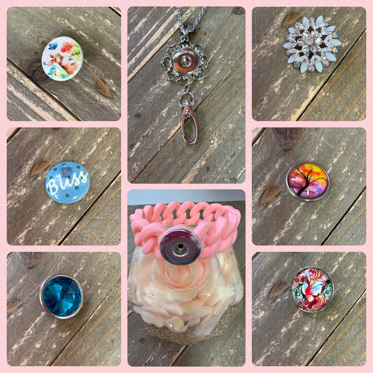 Snap Jewelry Bundle  (bracelet, necklace & snaps)