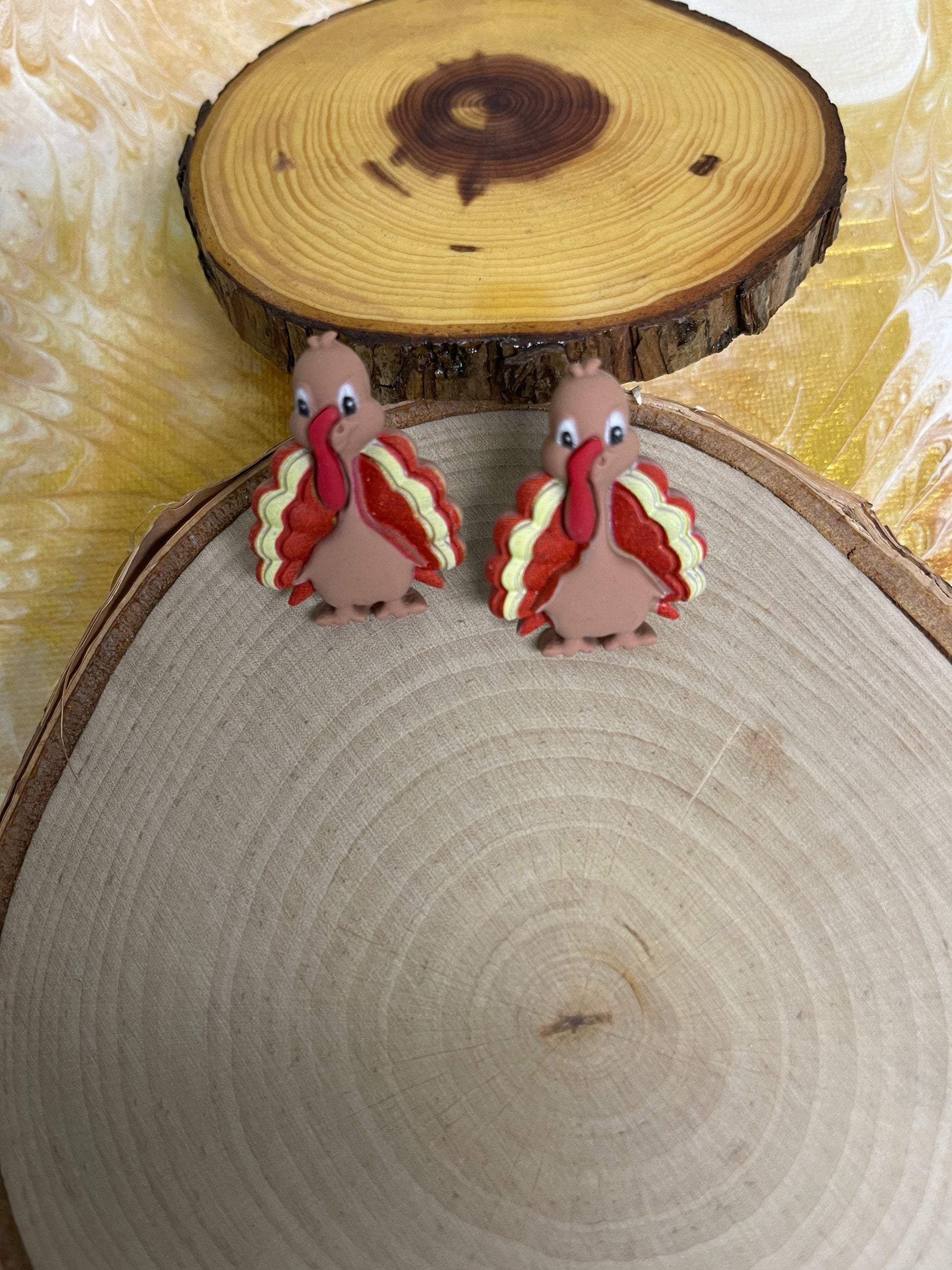 GOBBLE Gobble Tom Turkey Stud EarringsPink tiful of LOVE