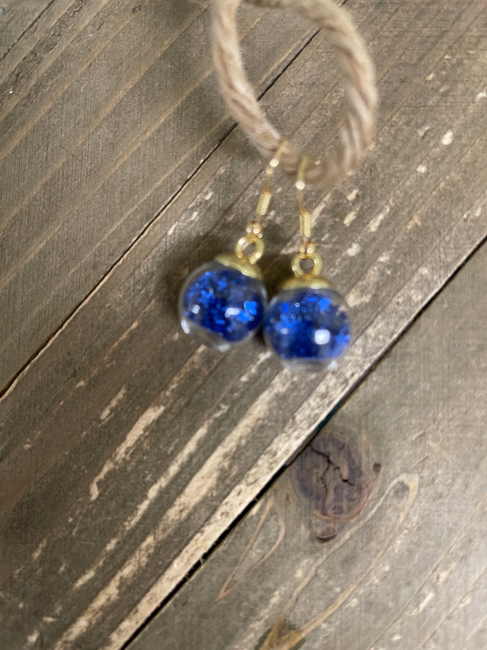 Bubble Ball charm Wire Earring- Red, White &amp; Blue set of 3 prsPink tiful of LOVE