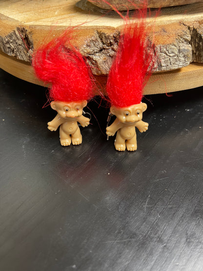 Mini Troll Doll Red Wire EarringsPink tiful of LOVE