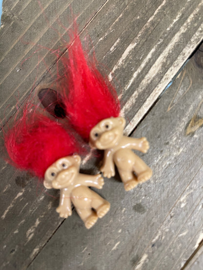 Mini Troll Doll Red Wire EarringsPink tiful of LOVE