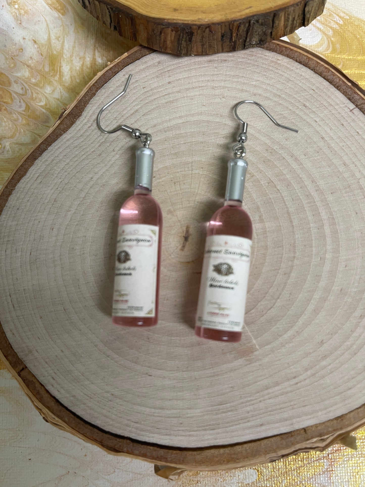 Wine Bottle Wire Earrings