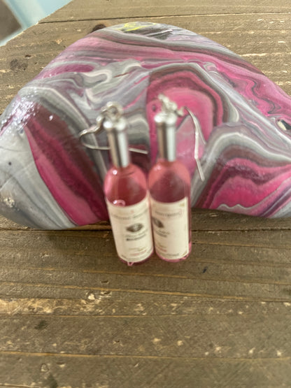 Wine Bottle Wire EarringsPink tiful of LOVE