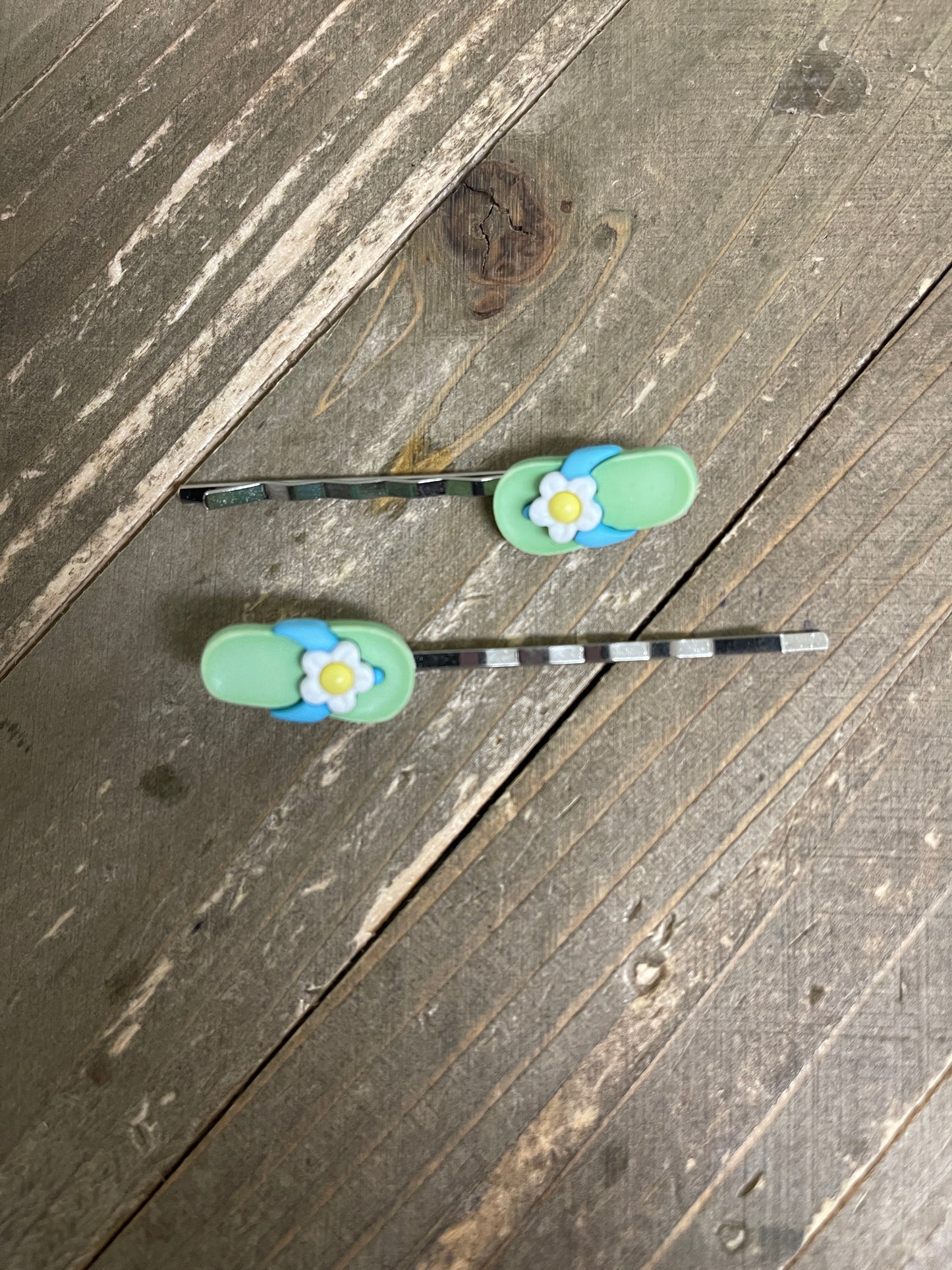 Flower Flip Flop Hair clips (a pair)